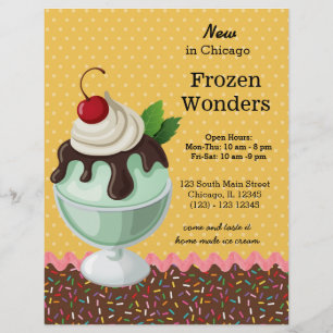 Sundae * choose background colour flyer