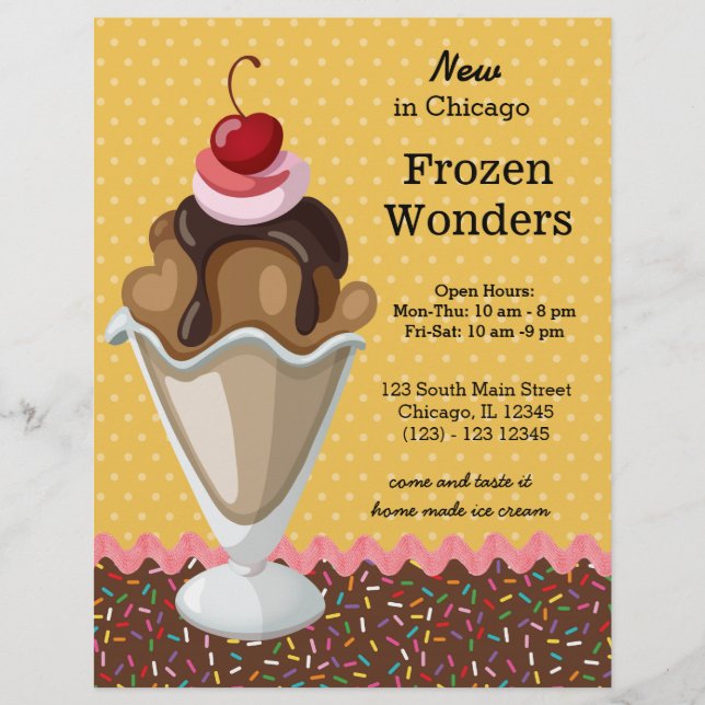 Sundae * choose background colour flyer (Front)