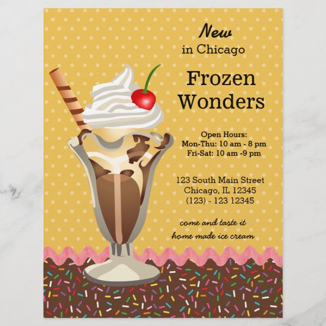 Sundae * choose background colour flyer (Front)