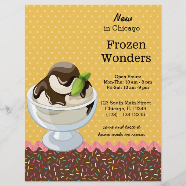 Sundae * choose background colour flyer (Front)