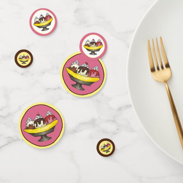 SUNDAE FUNDAY Banana Split Ice Cream Social Confetti (Group)