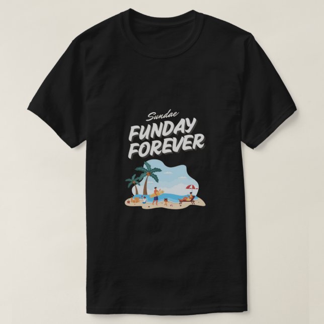 Sundae Funday Black T-Shirt (Design Front)