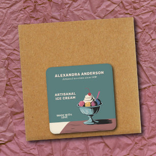 Sundae - Ice Cream Parlour Made with Love Sticker