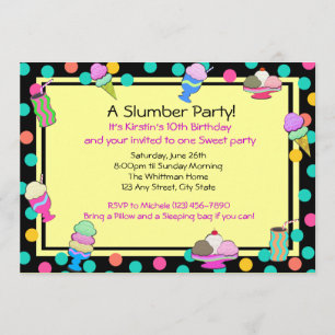 Sundae Party Birthday Invitation