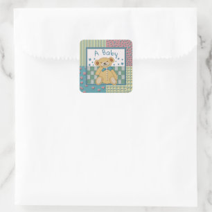 Sundance Bear A Baby Square Sticker
