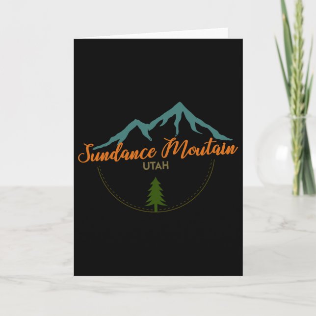 Sundance Mountain Utah Adventure Skiing Snowboard  Card (Front)