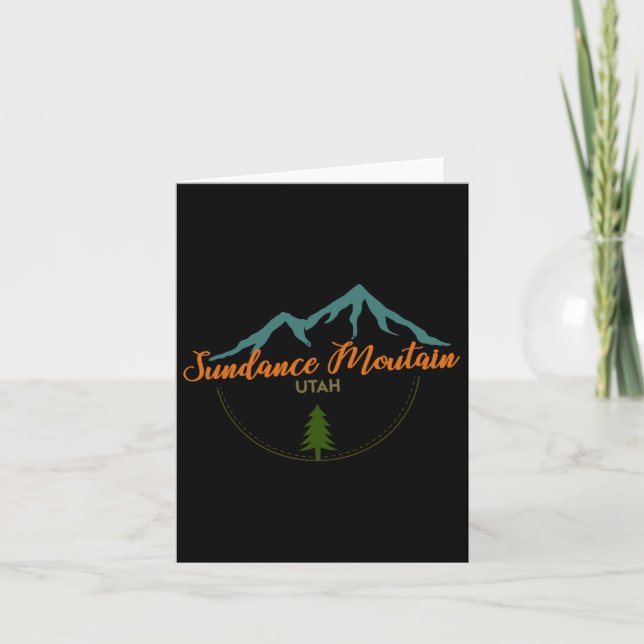 Sundance Mountain Utah Adventure Skiing Snowboard  Card (Front)