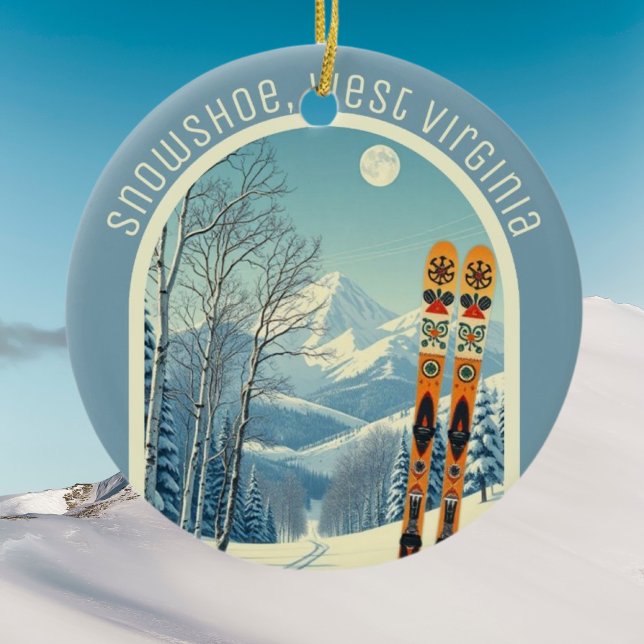 Sundance Mountain Utah ski souvenir  Ceramic Tree Decoration (Creator Uploaded)