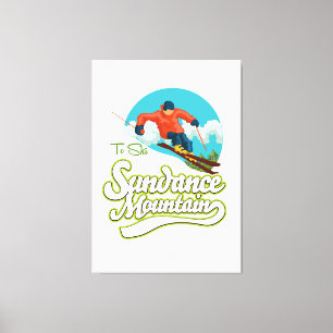 Sundance Mountains ski logo Canvas Print