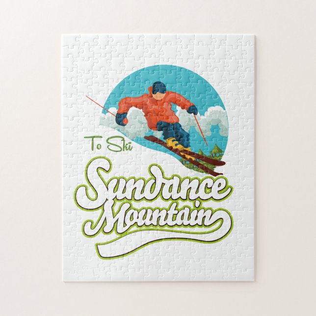 Sundance Mountains ski logo Jigsaw Puzzle (Vertical)