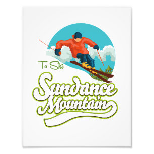 Sundance Mountains ski logo Photo Print