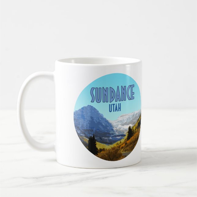 Sundance Utah Mountains Vintage Coffee Mug (Left)