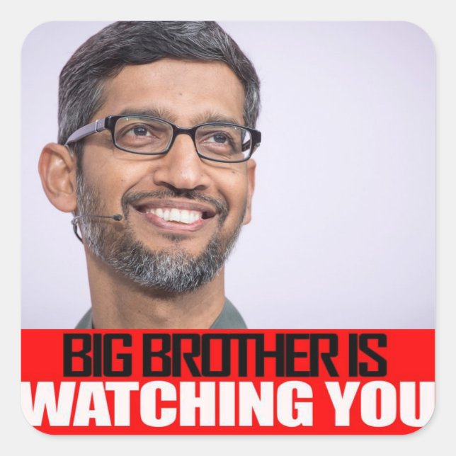 Sundar Pichai 1984 Square Sticker (Front)