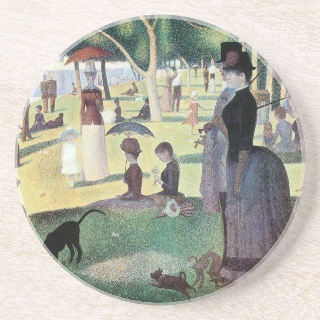 Sunday Afternoon, Island La Grande Jatte by Seurat Coaster (Front)