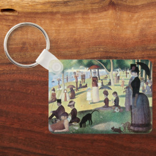 Sunday Afternoon, Island La Grande Jatte by Seurat Key Ring