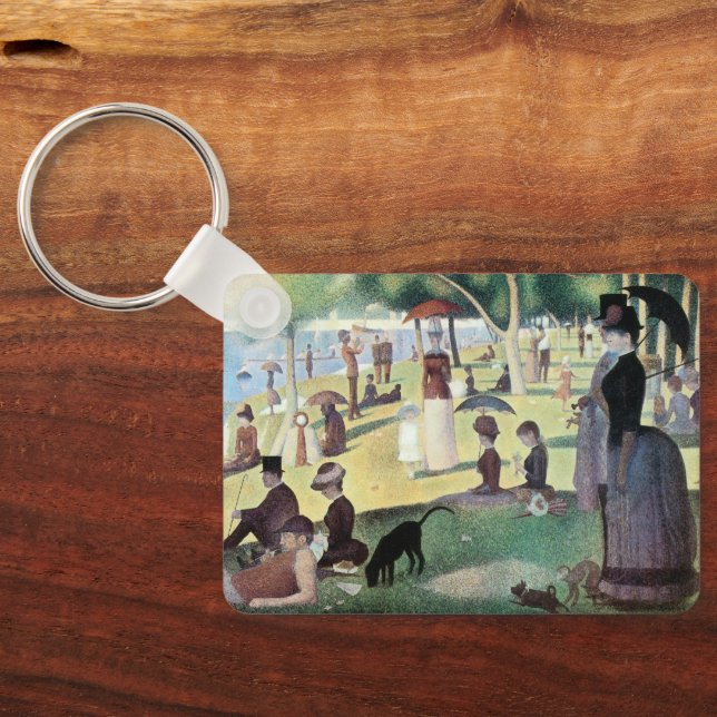 Sunday Afternoon, Island La Grande Jatte by Seurat Key Ring (Back)