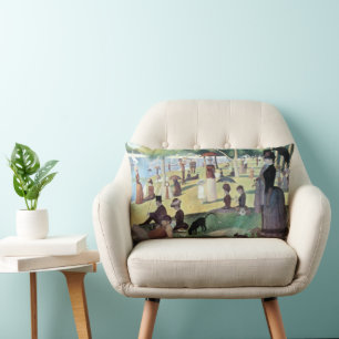 Sunday Afternoon, Island La Grande Jatte by Seurat Lumbar Cushion
