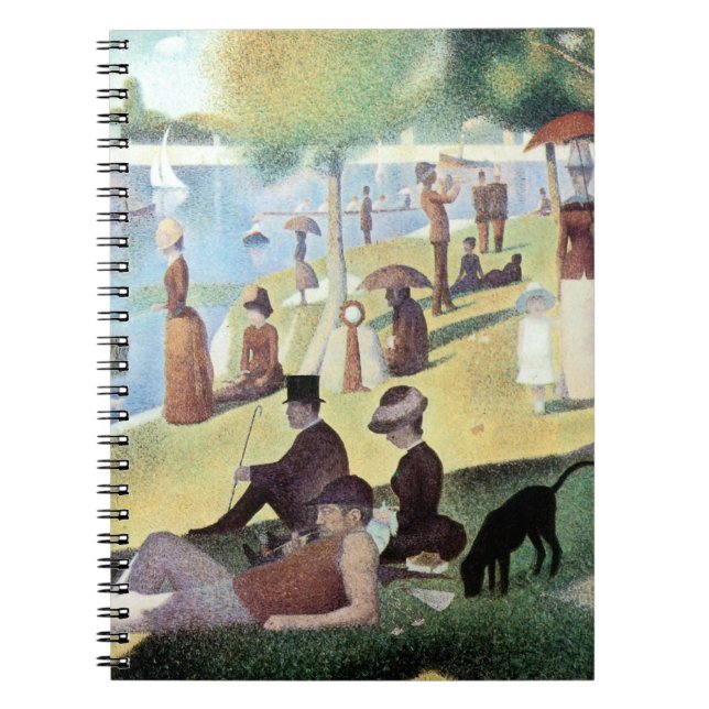 Sunday Afternoon, Island La Grande Jatte by Seurat Spiral Notebook (Front)