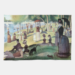 Sunday Afternoon, Island La Grande Jatte by Seurat Tea Towel