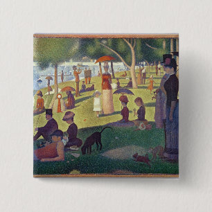 Sunday Afternoon on the Island of La Grande 15 Cm Square Badge