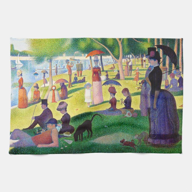 Sunday Afternoon On The Island Of La Grande Jatte Tea Towel (Horizontal)