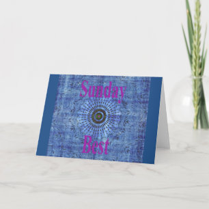 Sunday Best Greeting Card Horizontal Template