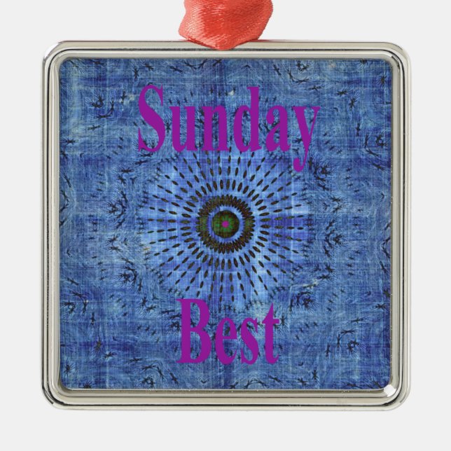 Sunday Best Metal Tree Decoration (Front)