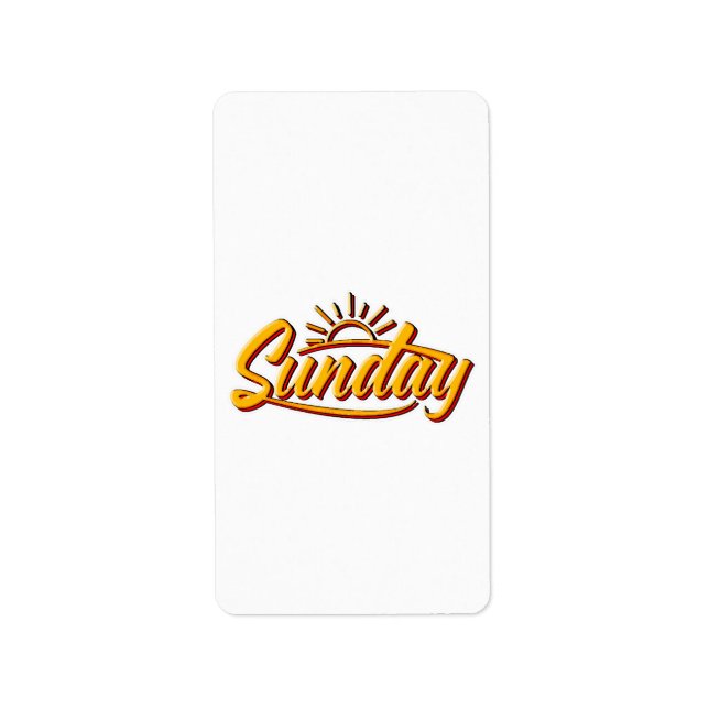 SUNDAY BEST SUMMER LABEL (Front)