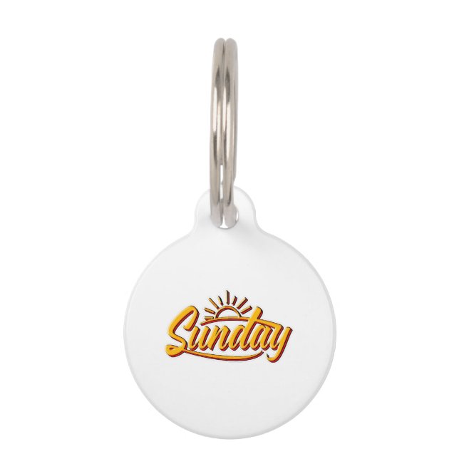 SUNDAY BEST SUMMER PET TAG (Front)