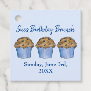 Sunday Breakfast Brunch Party Blueberry Muffin Favour Tags