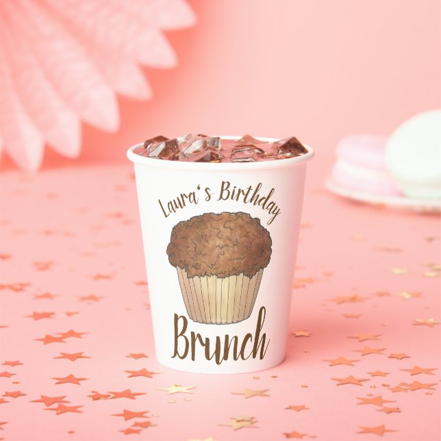 Sunday Breakfast Brunch Streusel Crumb Muffin Paper Cups (Insitu)