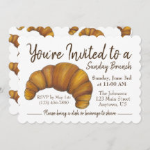 Sunday Brunch Breakfast Flaky Croissant Pastry