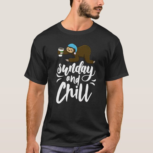 Sunday & Chill  Sleepy Head Lazy Sloth Love Women T-Shirt (Front)
