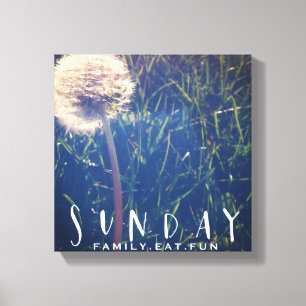 Sunday Family Eat Fun Canvas Print