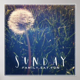 Sunday Family Eat Fun Poster