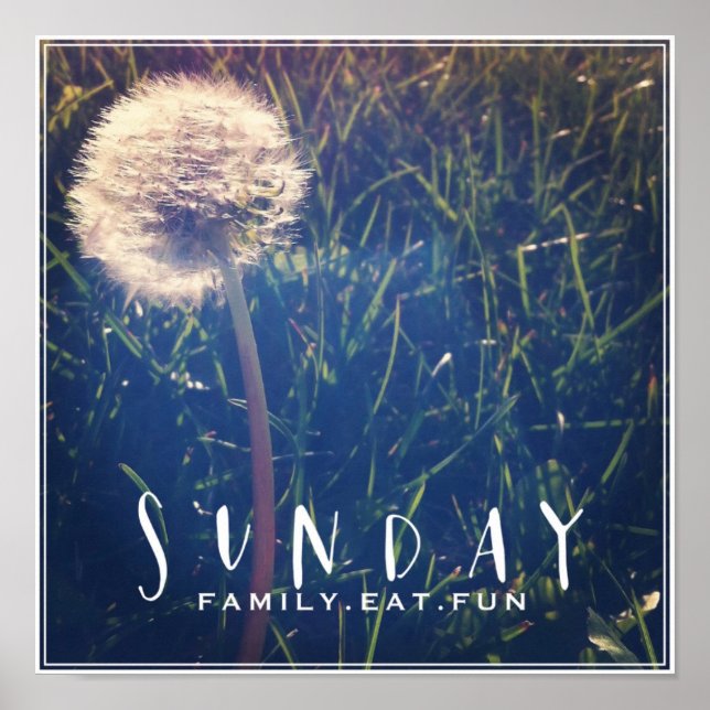 Sunday Family Eat Fun Poster (Front)