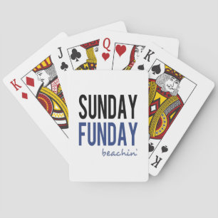 Sunday Funday Beachin' Playing Cards
