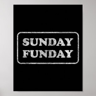 Sunday Funday Brunch Football Sports Bbq  Poster