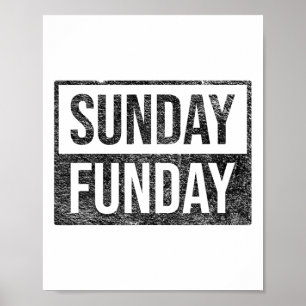Sunday Funday Brunch Footbyll Sports Bbq Church Poster