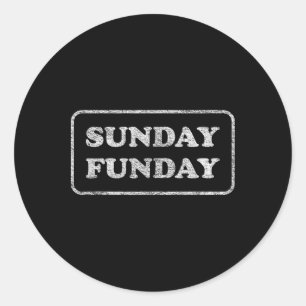 Sunday Funday Brunch Footll Sports Bbq  Classic Round Sticker