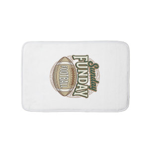 Sunday Funday Football Vintage Shirt Design_1 Bath Mat