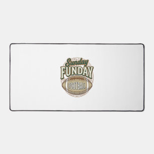 Sunday Funday Football Vintage Shirt Design_1 Desk Mat