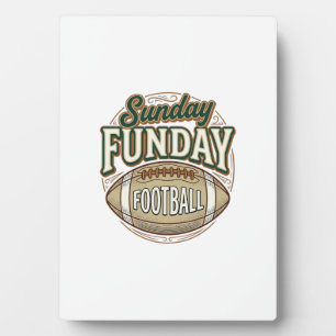Sunday Funday Football Vintage Shirt Design_1 Plaque