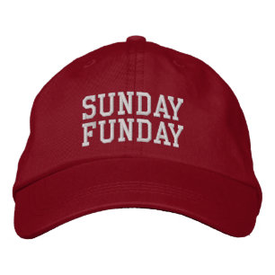 'Sunday Funday' Football Weekend, Golf Course Gift Embroidered Hat