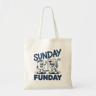 Sunday Funday Golf Funny Golfing Golfers Retro Tote Bag