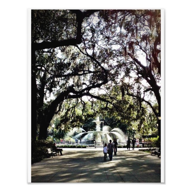 Sunday in Forsyth Park, Savannah Photo Print (Front)