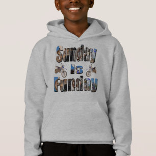 Sunday Is Funday Motorbike Picture Logo,