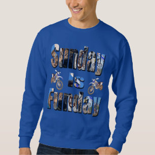 Sunday Is Funday Motorbike Picture Logo, Sweatshirt