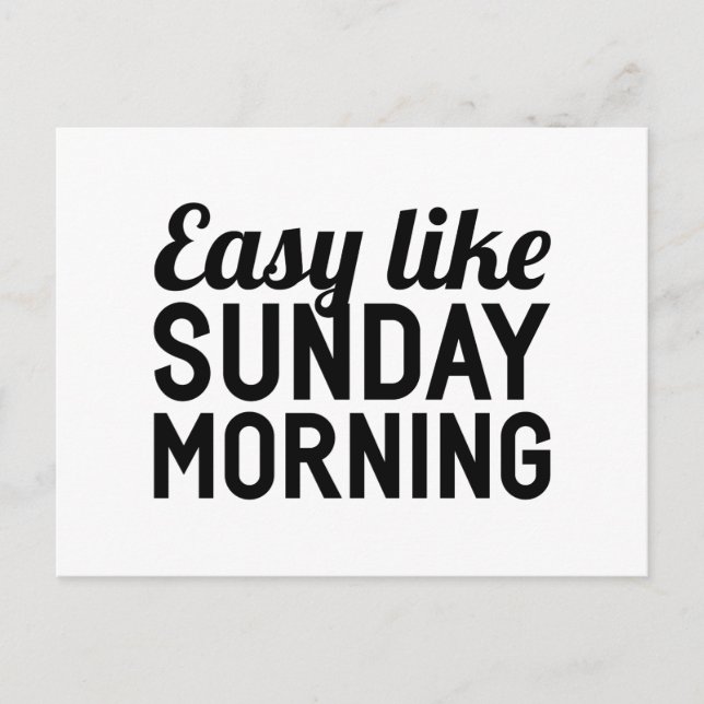 Sunday Morning Postcard (Front)