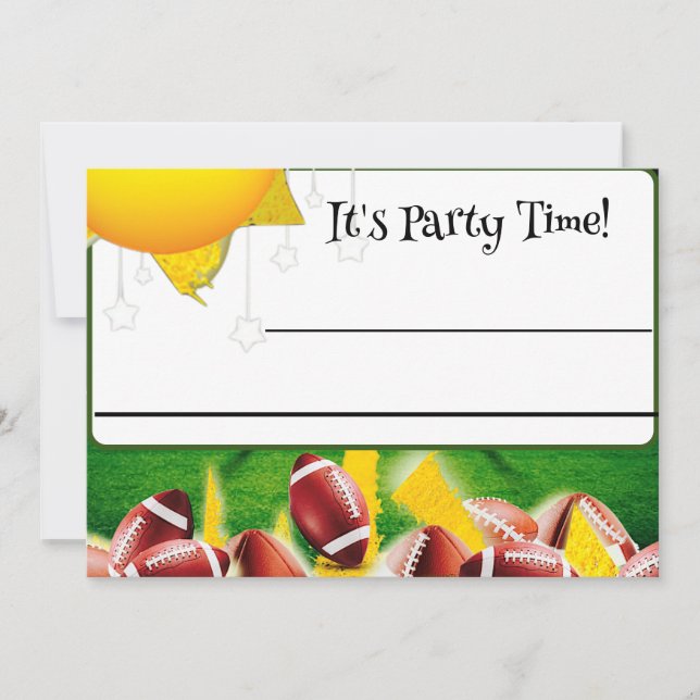SUNDAY NIGHT FOOTBALL! INVITATION (Front)